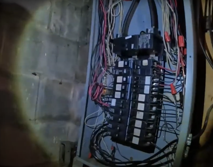Electrical panel with issues identified by AI